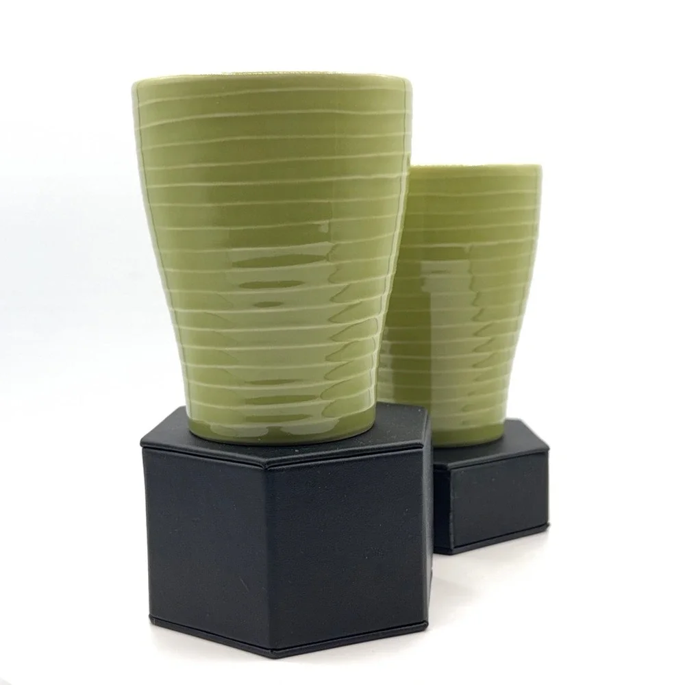 Starbucks Mugs Green Striped Design House Stockholm Ceramic Coffee Tea Cup 12oz - Picture 6 of 8